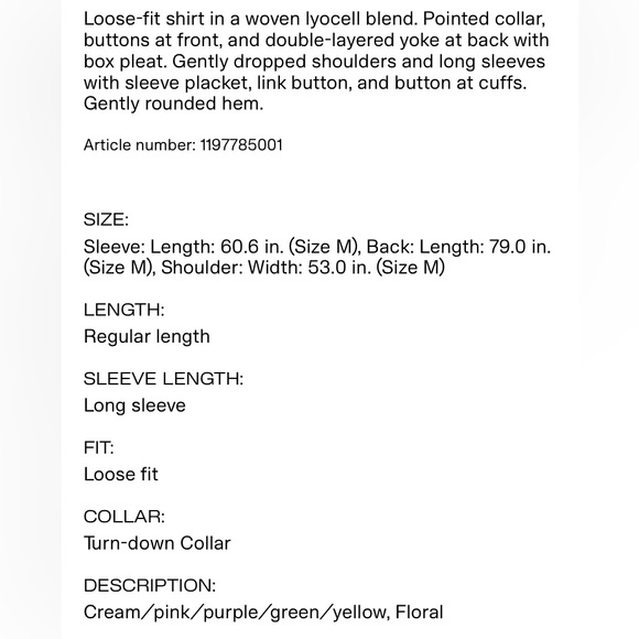 H&M floral shirt - Picture 3 of 5